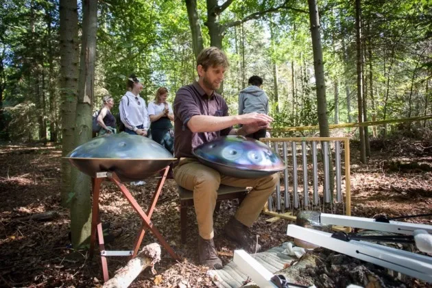 Blake in the woods